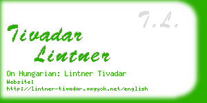 tivadar lintner business card